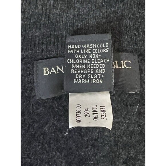 Banana Republic Men’s Gray‎ 1/2 Zip Pullover Mock Neck Merino Wool Sweater XL - Picture 6 of 6